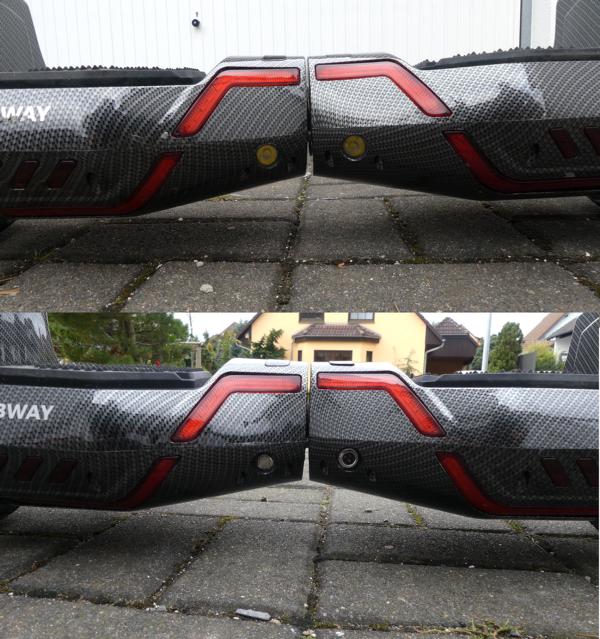 Hoverboard Robway X2 Vorder- und Rückseite