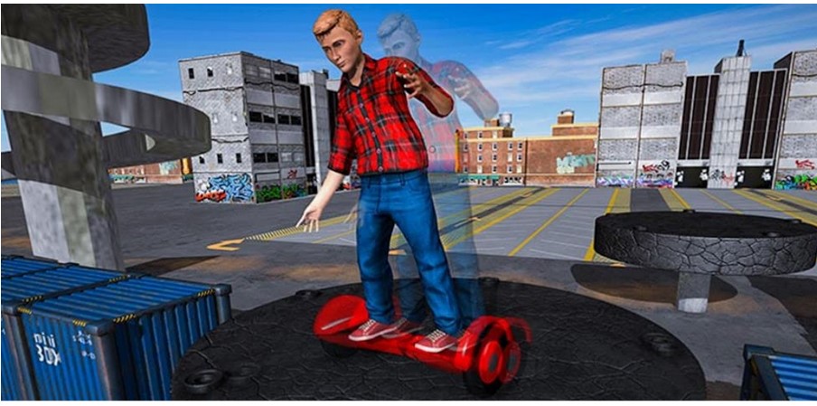 Bildschirmfoto aus dem Spiel Crazy Hoverboard Rider Stunt